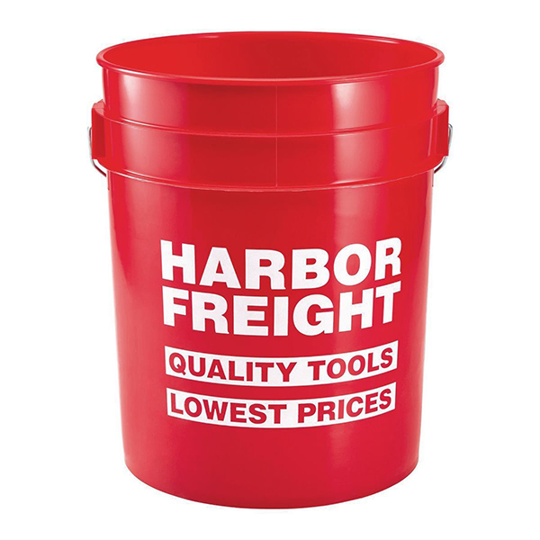 アメリカの工具ショップ　HARBOR FREIGHT TOOLSのオリジナルバケツ。