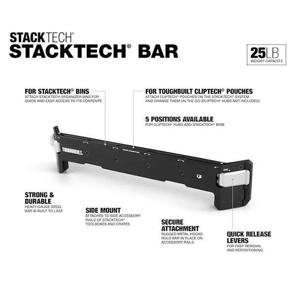 TOUGHBUILT STACKTECH コーナーレールに対応したバー