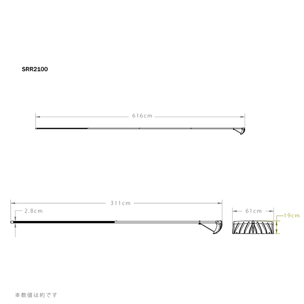 10ft～20ftまで調整可能な延長ポール